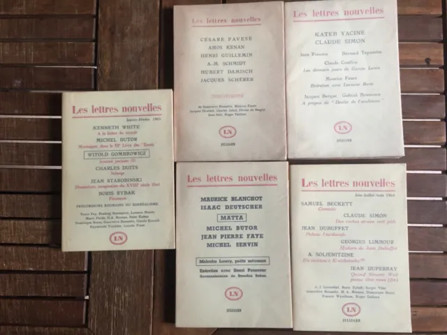 LES LETTRES NOUVELLES - NADEAU Maurice (Directeur) ‎  ‎Lot de 5 Numéros 1960-61
