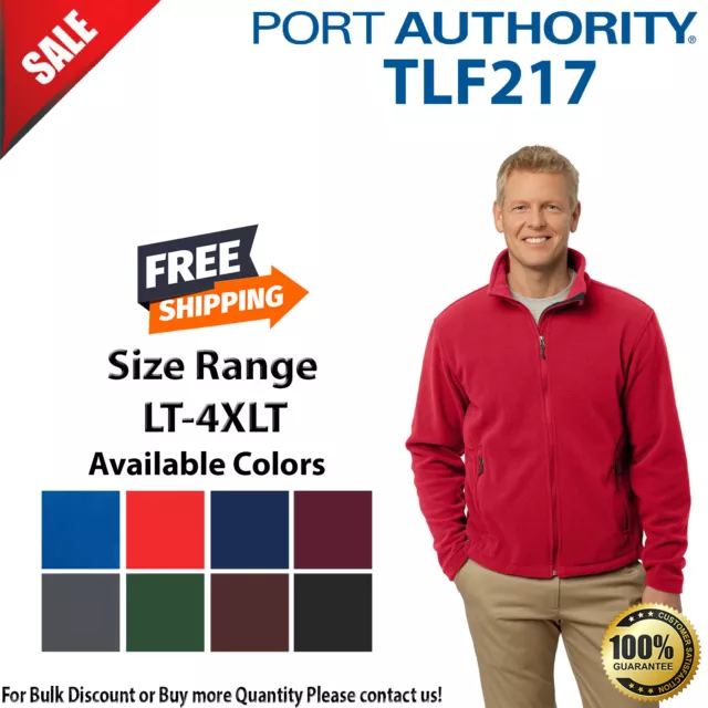 Port Authority TLF217 Mens Big & Tall Long Sleeve Midweight Value Fleece Jacket