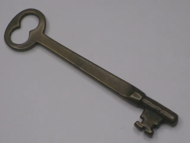 antique skeleton key old solid brass metal barrel lock hardware part