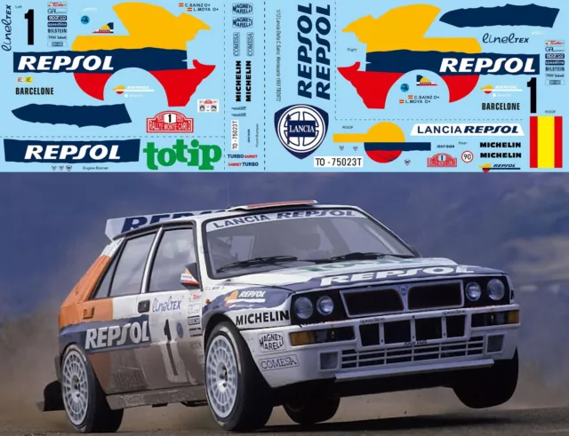 1/12 Decals Lancia Delta Repsol  Sainz Rally Montecarlo 1993 TB Decal TBD872