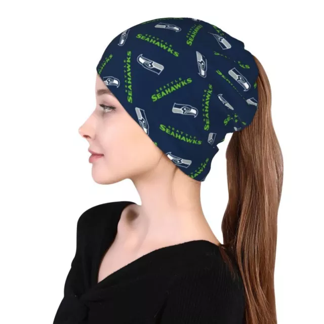 Seattle Seahawks Multifunction Beanie Hat Print Scarf Leisure Cap，fans Gift