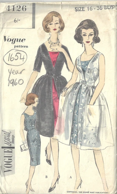 Patron De Couture Vogue Vintage 1973 - Robe De Soirée Par Jean Muir - B36 - Motif Non Découpé