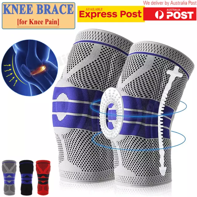 Knee Brace Support Compression Sleeve Pad Gym Sports Running Joint Pain Relief