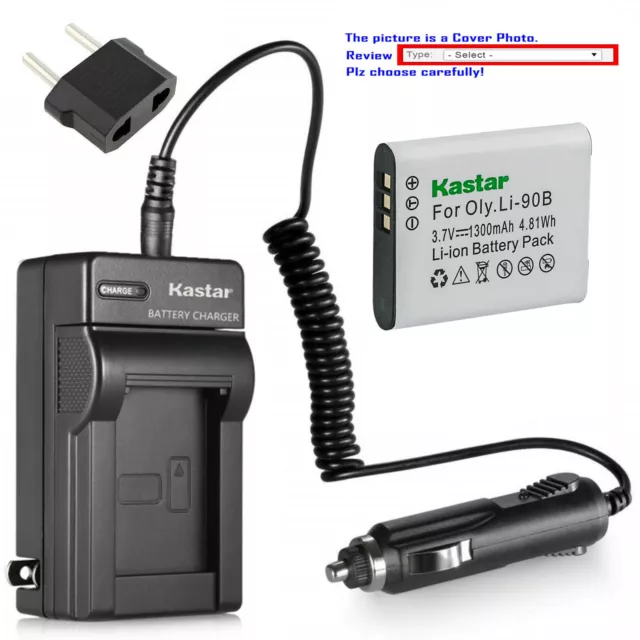 Kastar Battery AC Charger for Ricoh DB-110 DB110 & Ricoh G900 Digital Camera