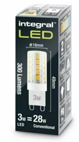 G9 LED dimmbare Kapsel Birne warmweiß 2700K 3W = 30W Halogenäquivalentlampe