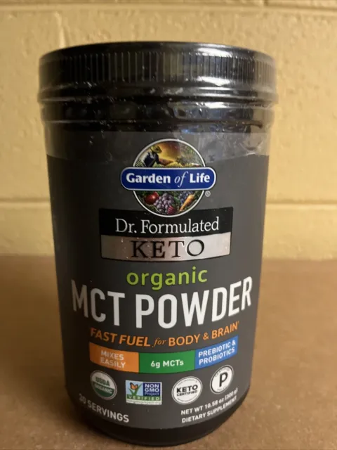 Dr. Formulated Keto Organic MCT Powder by Garden of Life, 300 gram  Exp  8/24
