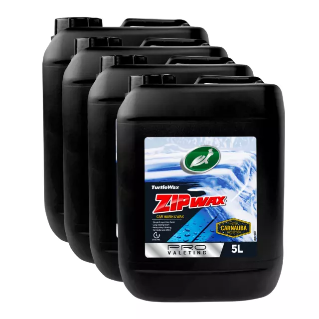 Turtle Wax Zip Wax Concentrated Car Shampoo Pro Valeting  4 x 5ltr