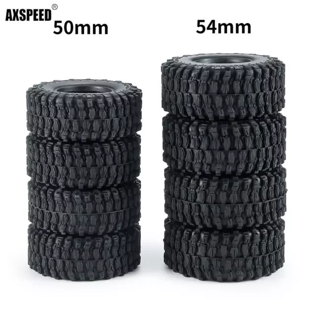 AXSPEED 4x Rubber Reifen 20/23mm für 1/24 RC Axial SCX24 90081 00001/2 Crawler