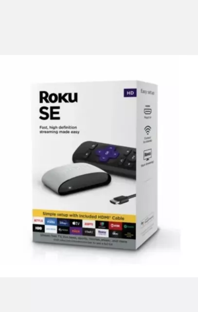 New Roku HD SE TV Streaming Media Player Stick HDMI Remote Control