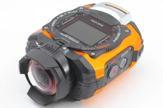 [MINT] Ricoh WG-M1 Orange Waterproof Action Camera w/ 32GB Micro SD From JAPAN
