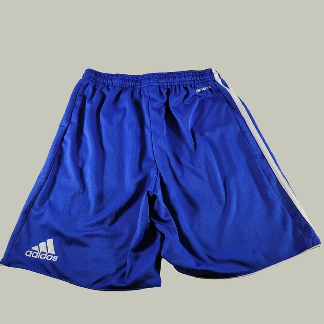 Adidas Kids Shorts Polyester Blue Drawstring No Pockets Size XL Youth
