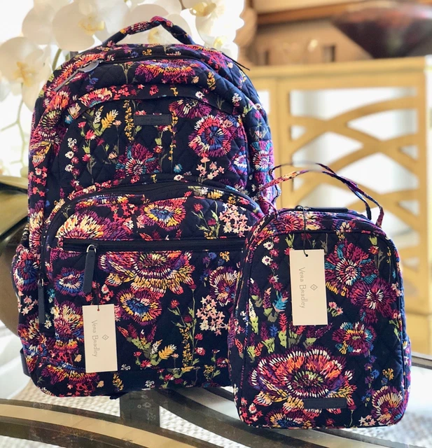 VERA BRADLEY MIDNIGHT Wildflowers Large Essential Backpack  display picture 2