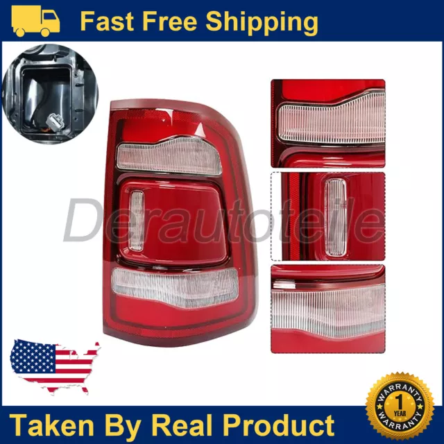 LED Right Tail Light For DODGE RAM 1500 2019-2023 w/ Blind Spot Rear Brake Lamp