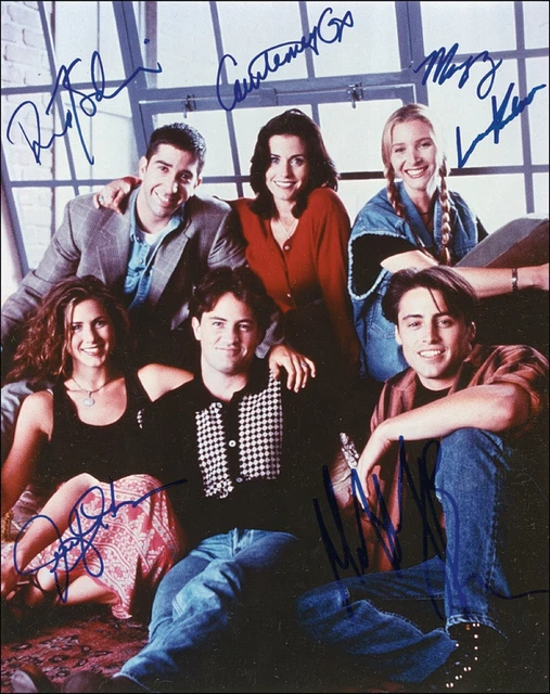THE CAST OF FRIENDS 10 x 8 Inch Signed Photo - High Quality Copy Of Original (b)