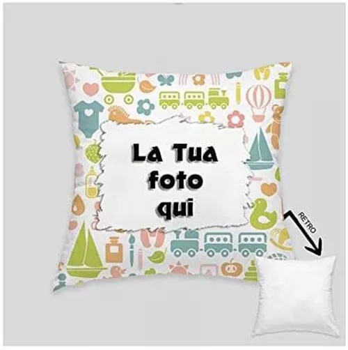 Cuscino Imbottito Personalizzato con la tua foto , o il tuo logo. Linea Baby Sho