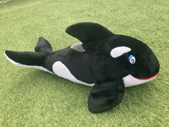 Vtg Sea World Shamu Orca Killer Whale Plush Stuffed Animal Toy Shamoo 20”
