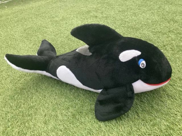 Vtg Sea World Shamu Orca Killer Whale Plush Stuffed Animal Toy Shamoo 20”