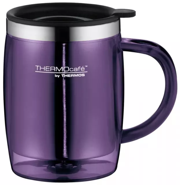 THERMOS Isolier-Tasse Reisebecher Büro Kaffee Tasse Mug, 0,35 Liter, lila