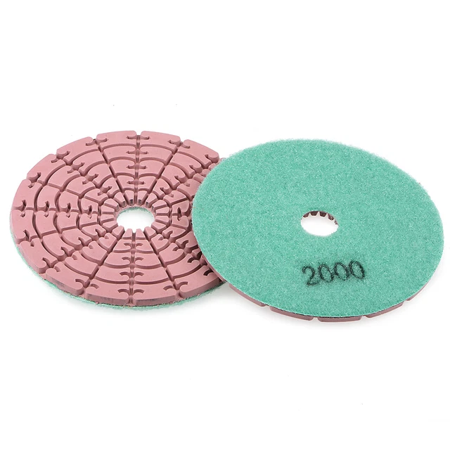 4" Diamant Humide Tampon Polissage Crochet Cerceau Se Ruer 2000 Grains 2Pcs