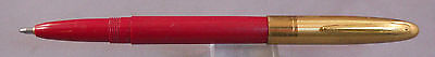 Sheaffer Vintage Fineline Ball Pen-l950's--Red with gold cap--NEW OLD STOCK