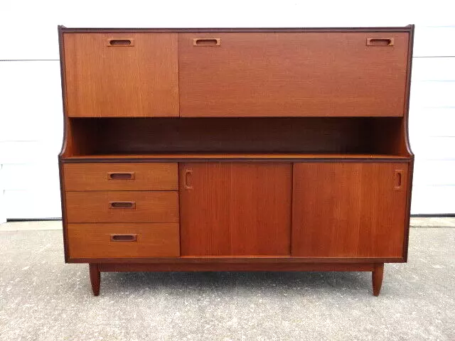 Vtg Mid-Century Danish Modern Italian MASSONI Secretary Credenza Cabinet Italy !