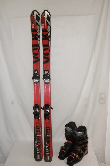 Völkl Ski " Unlimited " Top Allround Carver 161 Cm + Skischuhe Gr: 44 Im Set