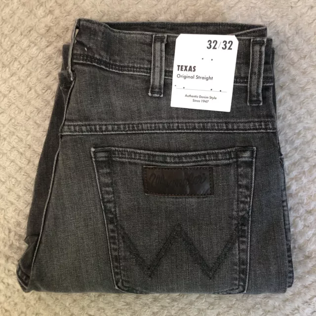 Wrangler Texas Jeans Mens Size W32 / W31 L32 Grey Regular Straight Leg New BNWT
