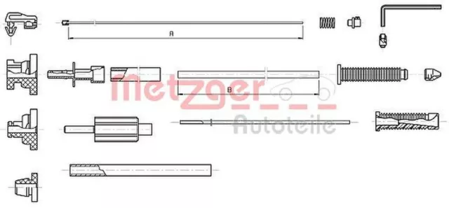 Gaszug METZGER für CITROEN XANTIA