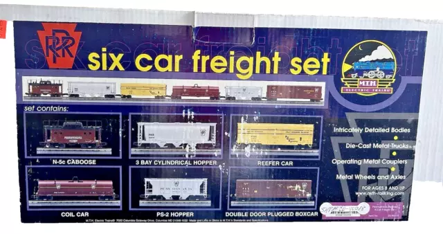 MTH RAIL KING O Gauge Pennsylvania 6 Car Freight Set 20-900018 New