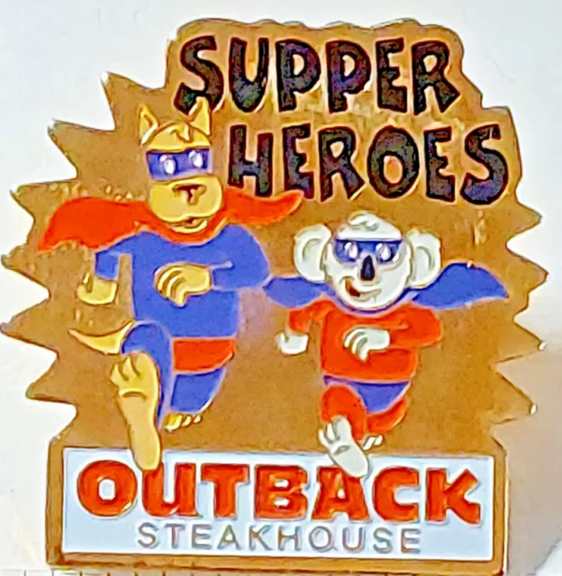 Outback Steakhouse Restaurant SUPER HEROES Lapel Pin