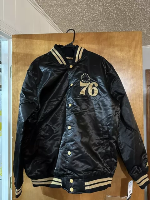 MENS SZ XL STARTER JACKET Rakuten Philadelphia 76ers NBA 75th ANNIVERSARY NEW MENS SZ XL STARTER JACKET Rakuten Philadelphia 76ers NBA 75th ANNIVERSARY NEW