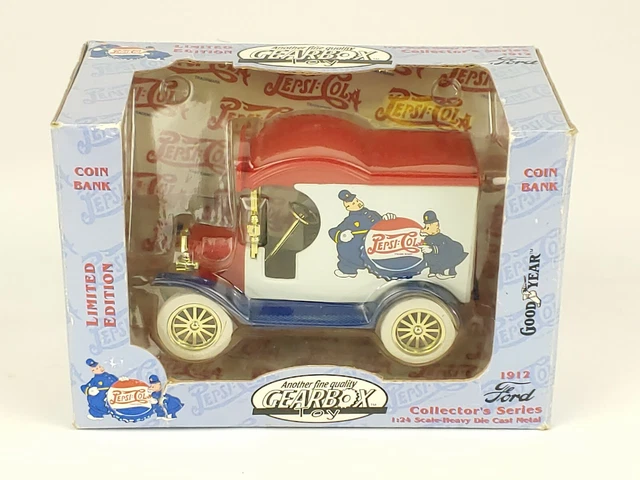 1912 Ford Pepsi-Cola 1:24 Scale Panel Truck Coin Bank Heavy Die Cast - Gearbox