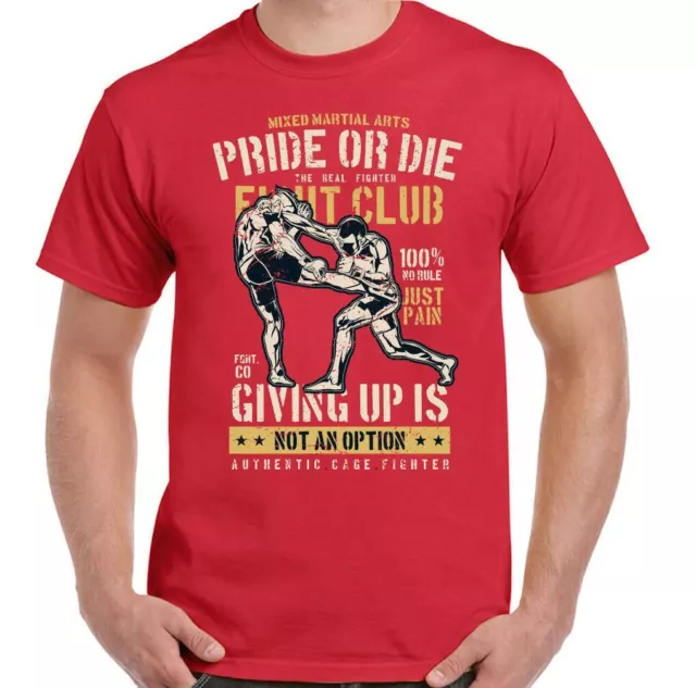 T-shirt Pride or Die da uomo divertente MMA allenamento top boxe Muay Thai UFC Judo 7
