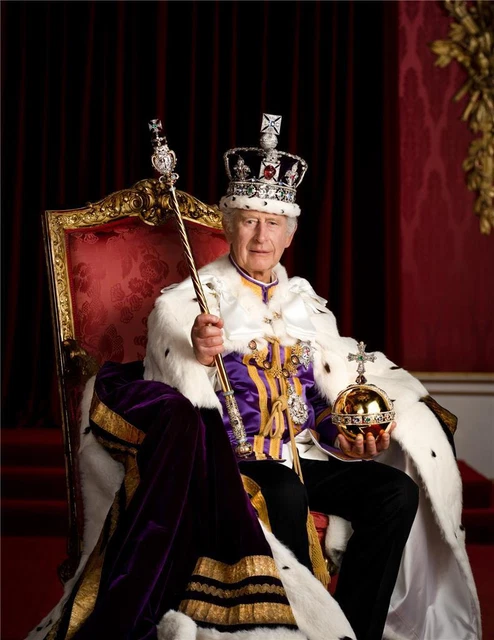 CORONATION KING CHARLES Iii Throne Glossy Poster Picture Photo Print 