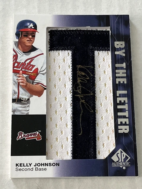 Kelly Johnson 2008 SP Authentic By The Letter Patch Autograph Auto 02/50 Braves