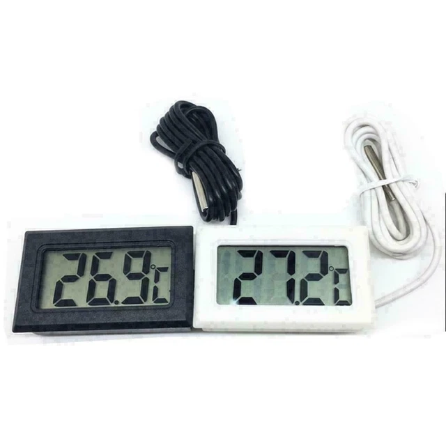 Mini Digital LCD Display Indoor Temperature Meters Thermometer White K4Q5