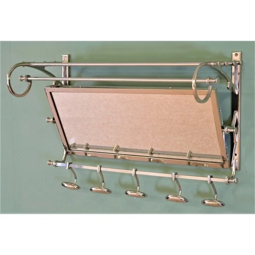 Porte-manteau mural vintage en métal / Style bistrot - Années 60
