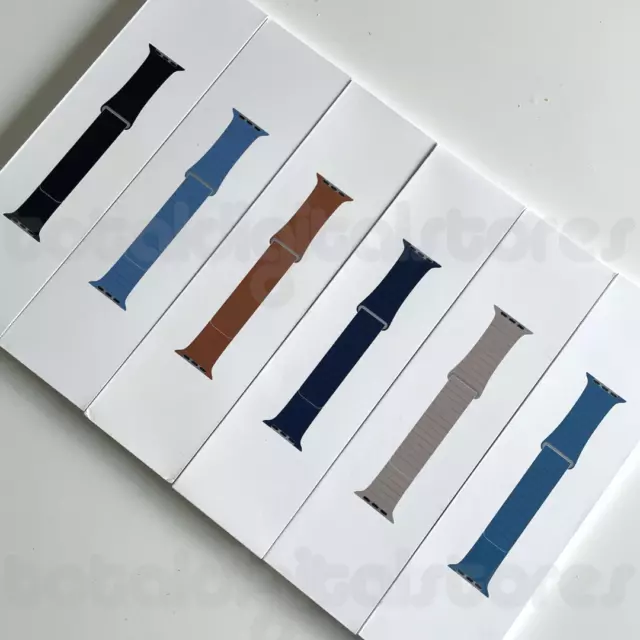 Genuine Apple Leather Loop Watch Strap 44Mm 45Mm 40Mm 41Mm Medium & Large Retail
