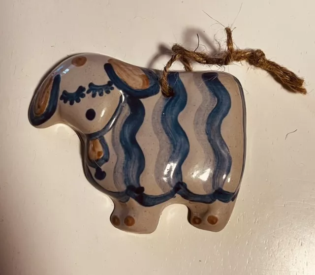 M.A. Hadley Art Pottery Sheep Ornament Wall Hanging Plaque Small Farmhouse