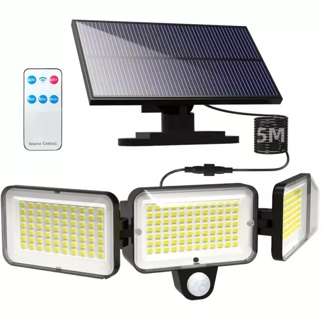 Solarlampen für Außen mit Bewegungsmelder LED Solarleuchte Garten Licht Strahler