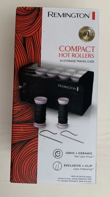 NEW REMINGTON HAIR SETTER IONIC CERAMIC MODEL H-1015 HOT ROLLERS Travel Perfect
