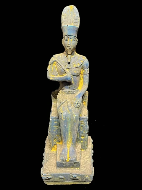 ANCIENT EGYPTIAN SEATED STATUE OF THE GODDESS NEITH - 664 - 332bc (7 ...