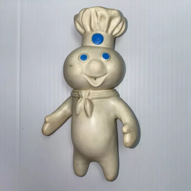 Vintage Pillsbury Doughboy Poppin Fresh Rubber Figure 7" Swivel Head Doll 1971