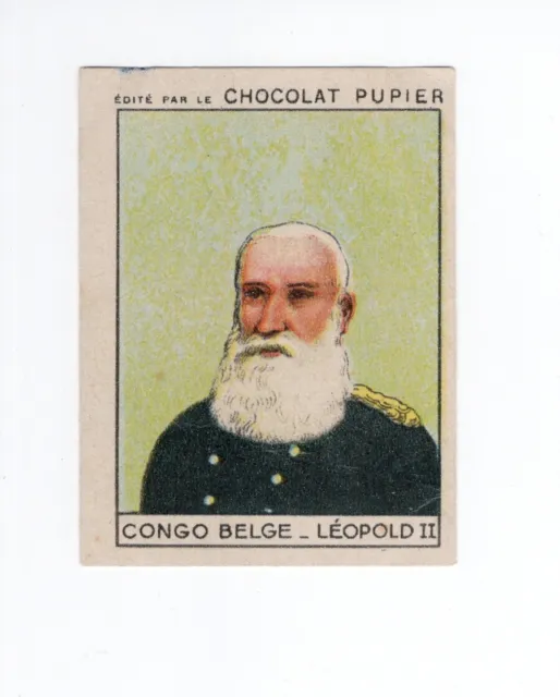 Chromo Africa Afrique Léopold II Roi des Belges Congo TB 1930s Pub: PUPIER