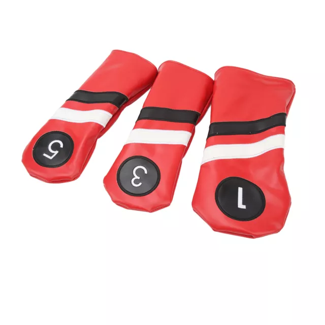 (Red)Golf Club Head Covers Set Durable Golf Club Covers Waterproof Dampproof