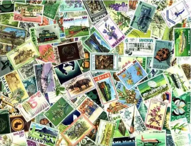 Malawi Briefmarken Sammlung - 100 Verschiedene Briefmarken