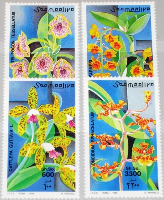 SOMALIA 1999 735-38 Orchideen Orchids Blumen Flowers Pflanzen Flora Plants MNH