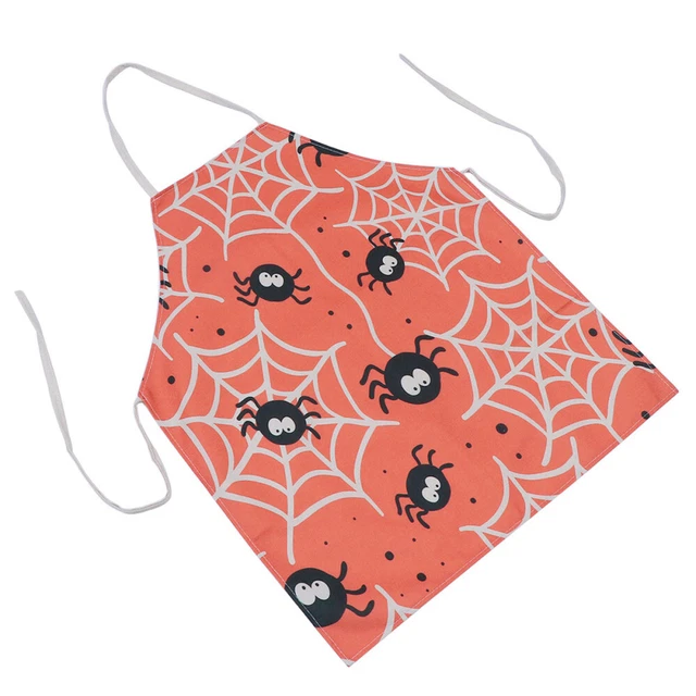 Halloween Spider grembiule 68X55X0,1 cm lino cotone lavorato