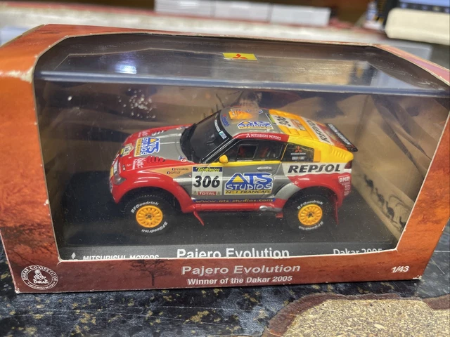Lot De 2 Maquettes Norev 1/43 : Mitsubishi Pajero Evolution + Mercedes 280GE Rallye Paris-Dakar - Neuf Avec Présentoir
