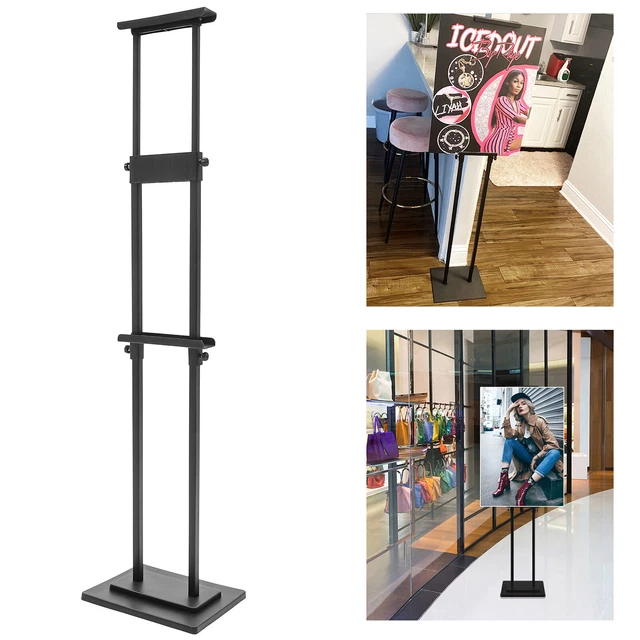 1 Pack Sign Stands For Display Sign Holder Floor Stand Poster 8.5x11inch A  Frame Sign 2 Sided Table Sign Holders Adjustable Poster Sign Stand Small Re